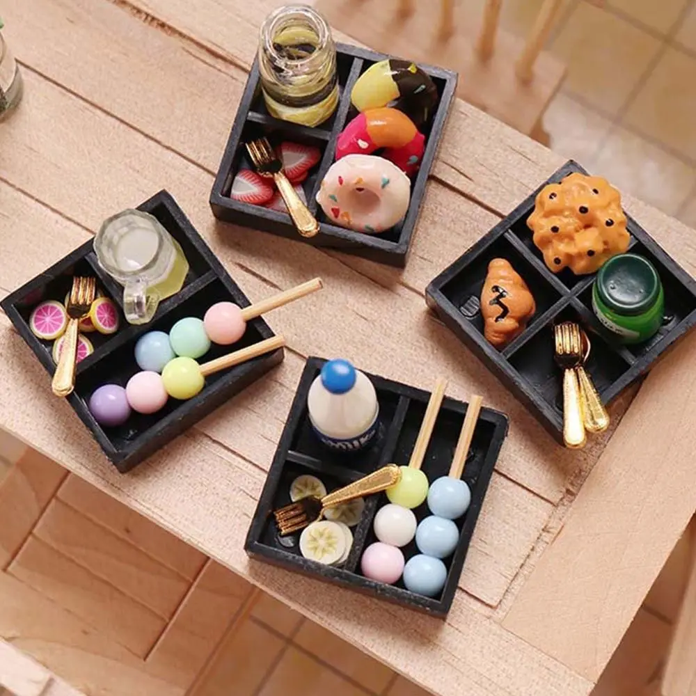 

Sushi Box Lunch Simulation Food Toy Scene Model Cake Miniature Model Dollhouse Miniature Snack Drink Dolls Accessories Resin