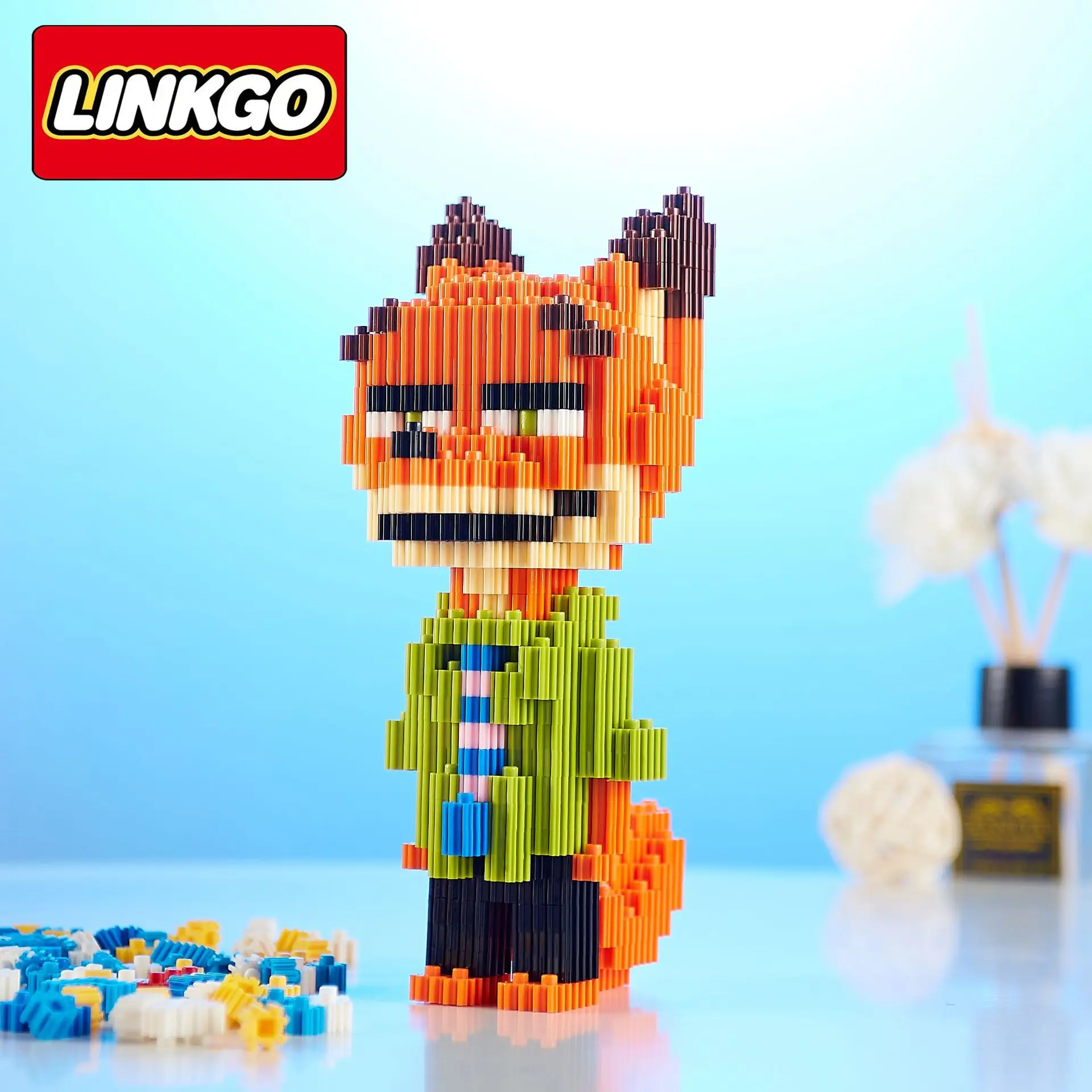 Linkgo Sanrio Micro Building Blocks SpongeBob Melody Cinnamoroll Mike Winnie The Pooh Mini Brick Figure Toy For Christmas 4