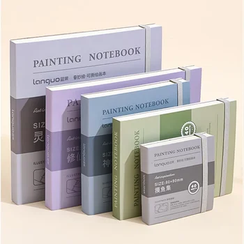 Languo Tearable Drawing Notebook Sketchbook Handbook 250gsm Paper 40sheet Mini Book for Watercolor Acrylic Marker Pen Gouache 1
