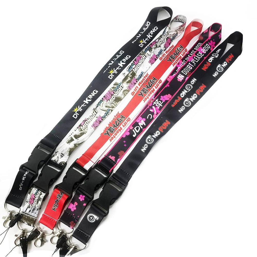 

JDM Style Key Lanyard 2in1 Mobile Phone Neck Keychain Id Card Holder Key Ring Motorcycles Auto Accessories of Racing Culture