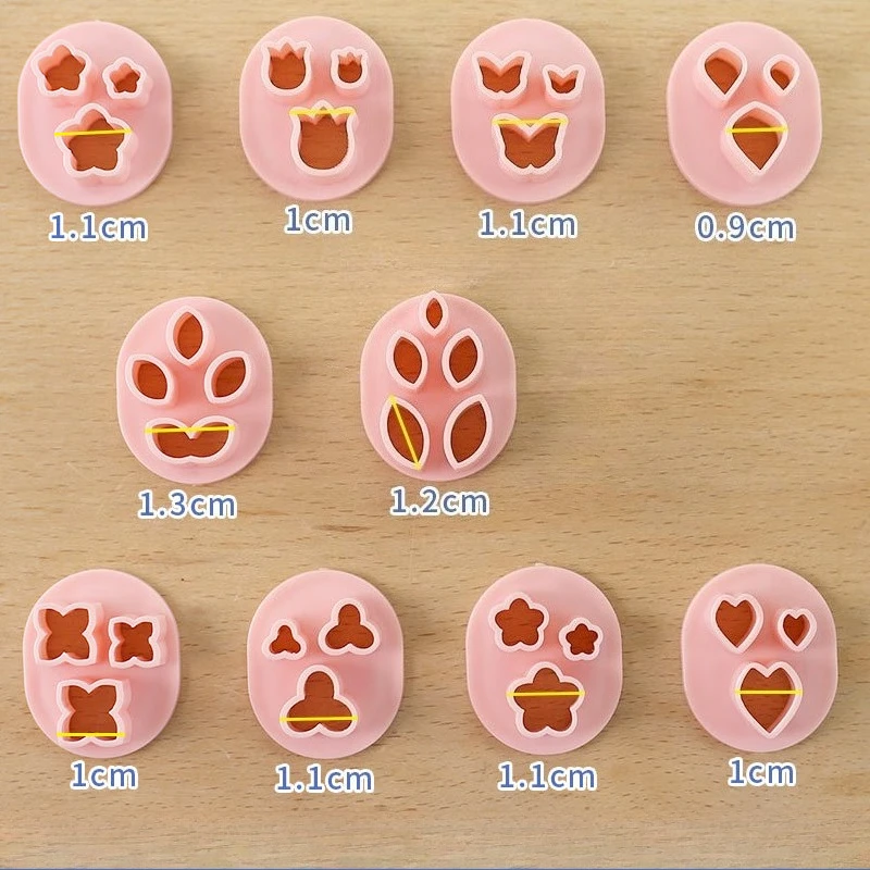 Clay Earrings Mold Tool 20 Pieces Flower Soft Pottery DIY