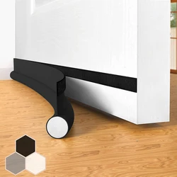 Soundproof Door Seal Strip - Self - Adhesive Weatherproof Draft Stopper (Black)