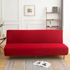 LANMOLIFE Elastic Armless Sofa Bed Cover Solid Color Stretchable Full Covers Foldable Sofa Bed Covers Washable Furniture Covers 4
