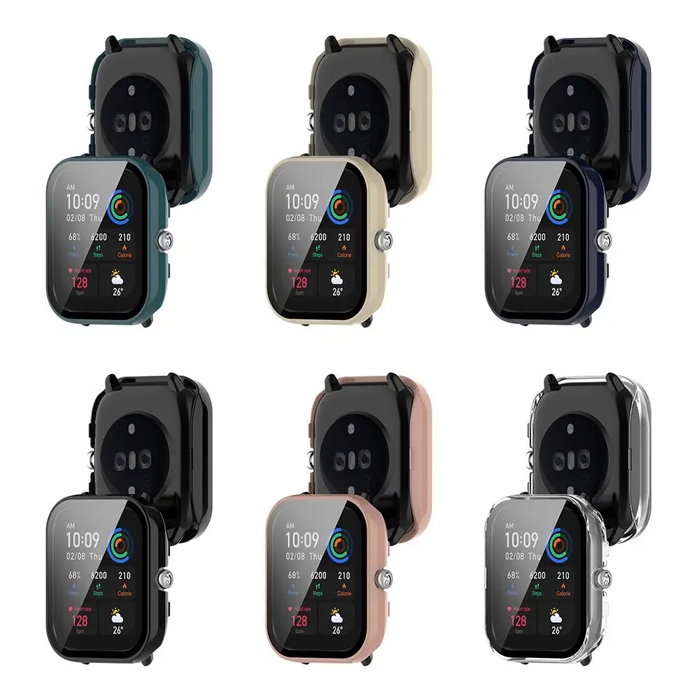 Amazfit GTS 4 Mini Protective Case with Tempered Glass Screen Protector