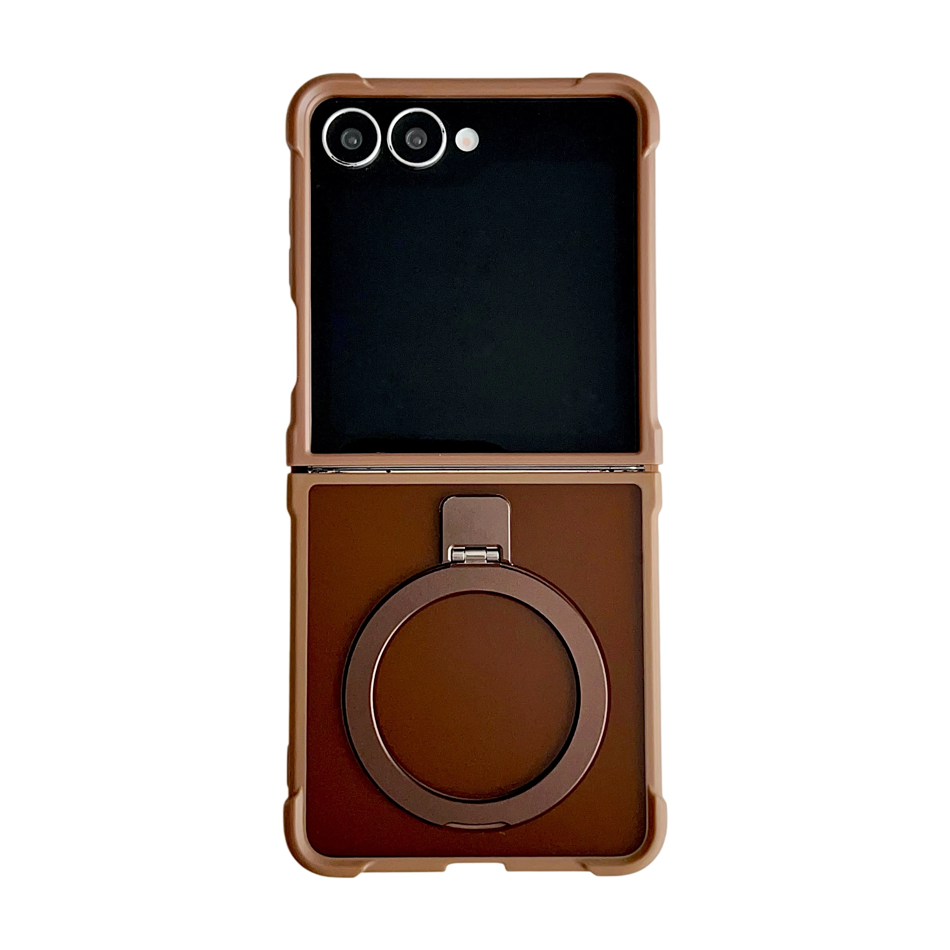 Frosted Translucent Magnetic Holder Case - Luxury Shockproof Soft Cover