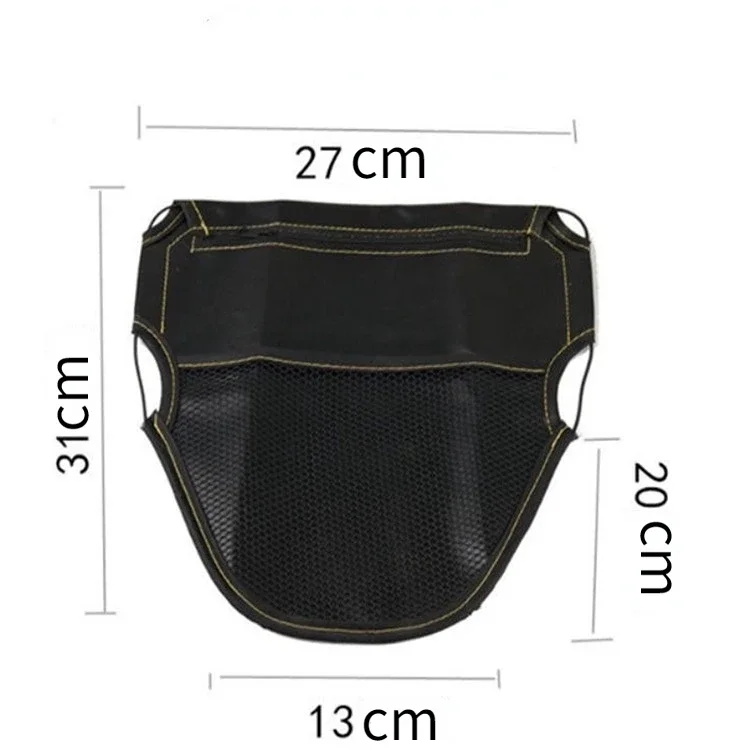 Borsa da sella per scooter per moto, portaoggetti per attrezzi, secchiello per sedile per moto, borsa per articoli vari, cerniera, accessori per la modifica in pelle PU - immagine 4