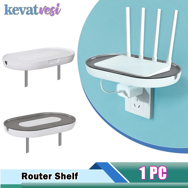 Router Opbergplank Draadloze Wifi Router Opbergrek Box Tv Top Plank Kabel Power Beugel Organizer Box Telefoon Oplaadhouder