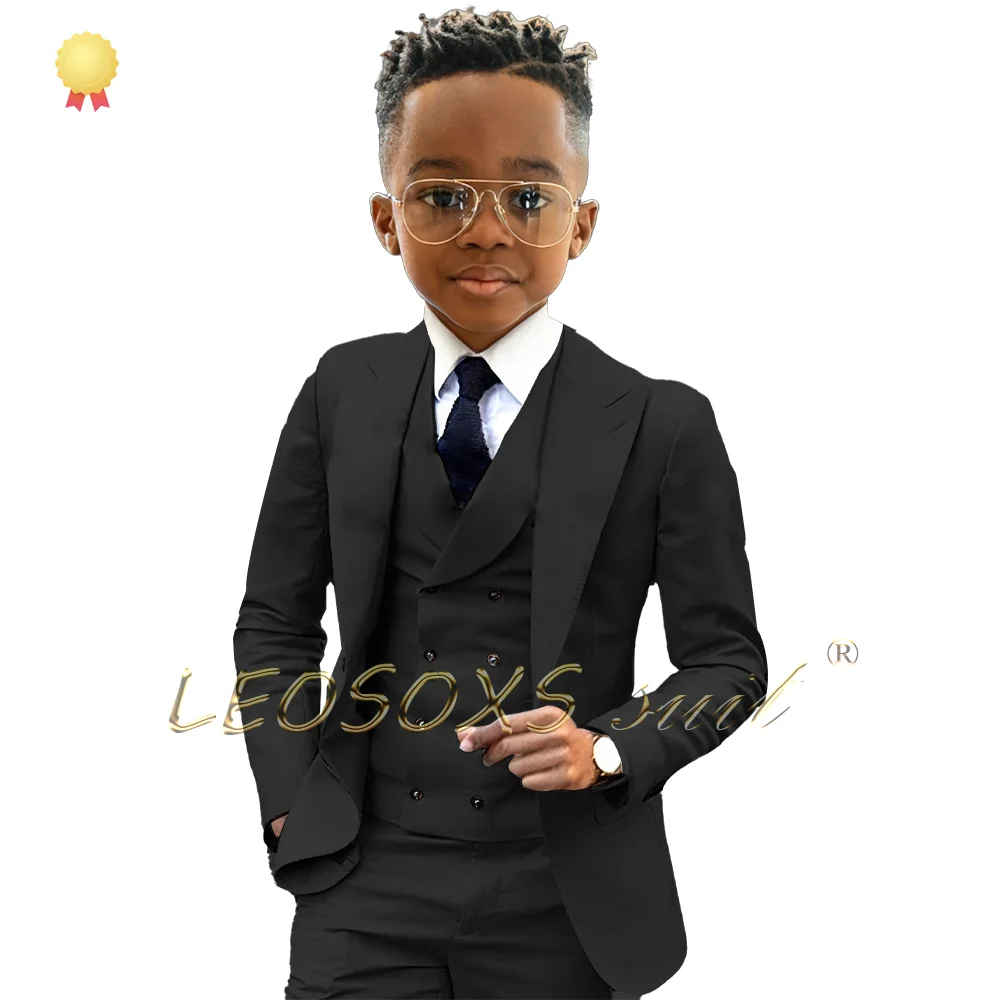 Children's suits (jacket + vest + trousers) boys formal suits 3 to 16 years old tuxedo wedding birthday