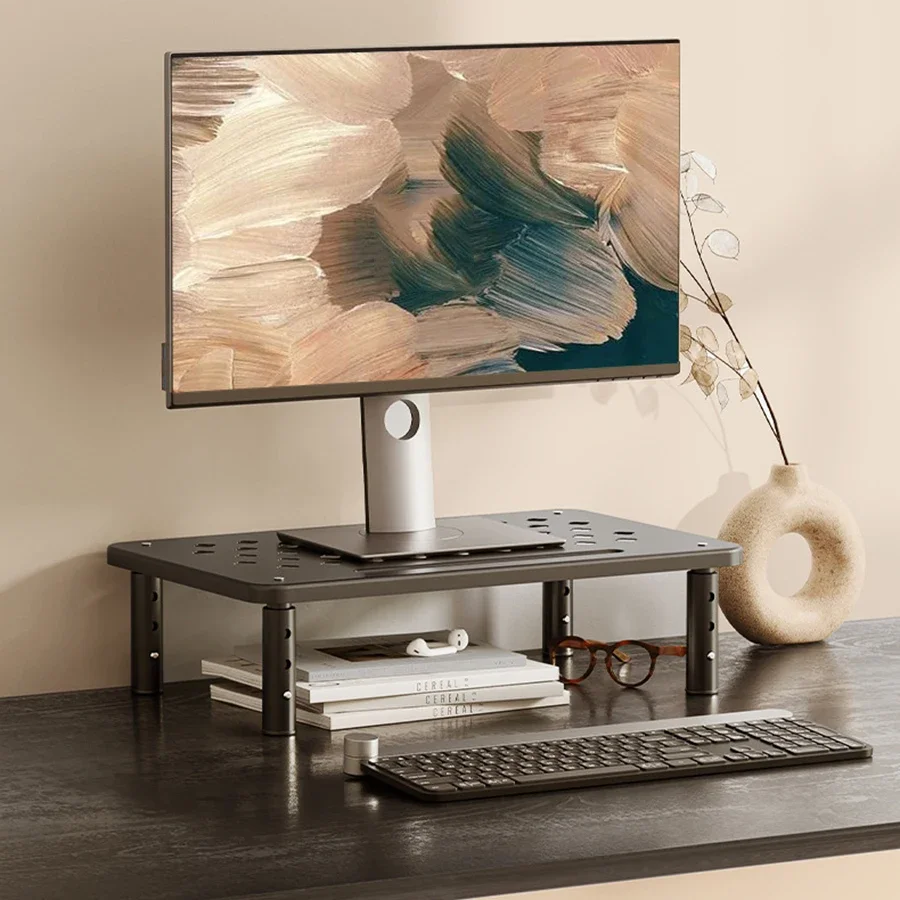 Monitor Stand Adjustable Desk Monitor Rack Holder PC Screen Stand for Office Studio Working Study Students