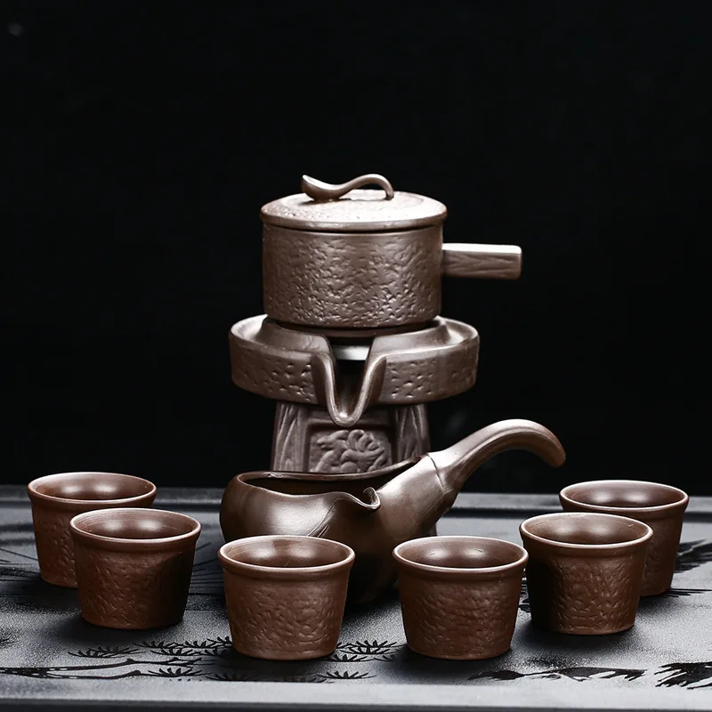 Creative Semi-automatic Tea Set, Purple Clay Ceramic, Home Lazy Chinese Gongfu Tea Set