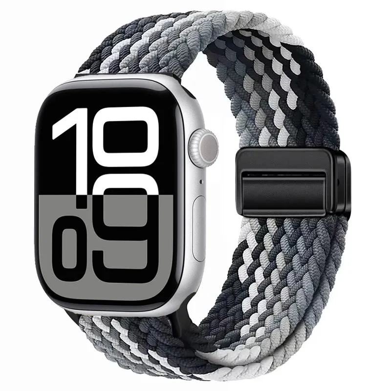 Nylon Braided Magnetic Strap for Apple Watch - Comfortable and Stylish Design