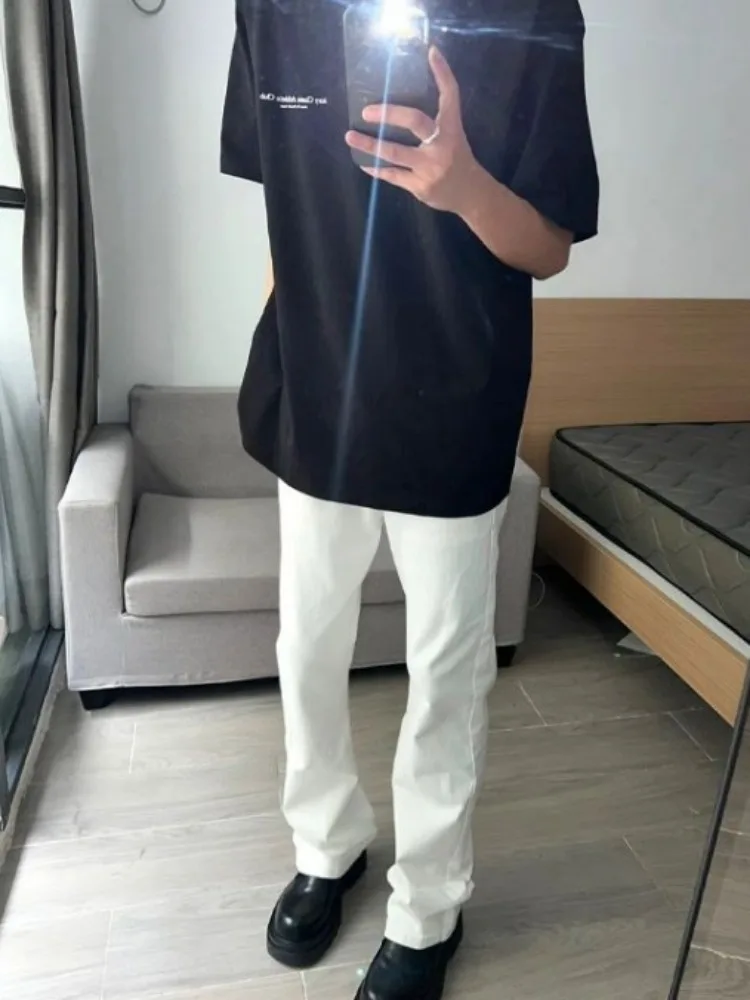 Men's Summer Jeans Hiphop Summer American Solid Color Thin Straight Slim Fit Streetwear Pants Pants for Men Men‘s Clothing