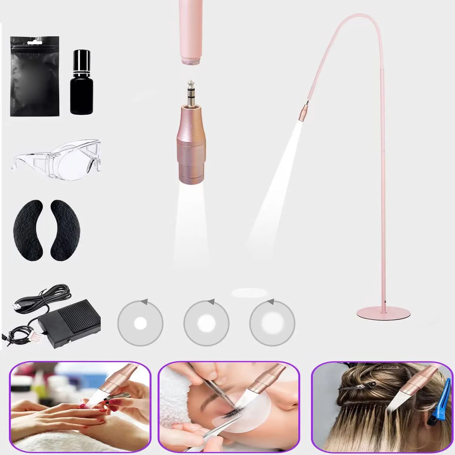 USB5W 10W UV Ultraviolet white light LED Spotlight Adjustment Nail Polish Curing Grafting Eyelashes Glue Curing Lamp Beauty Tool
