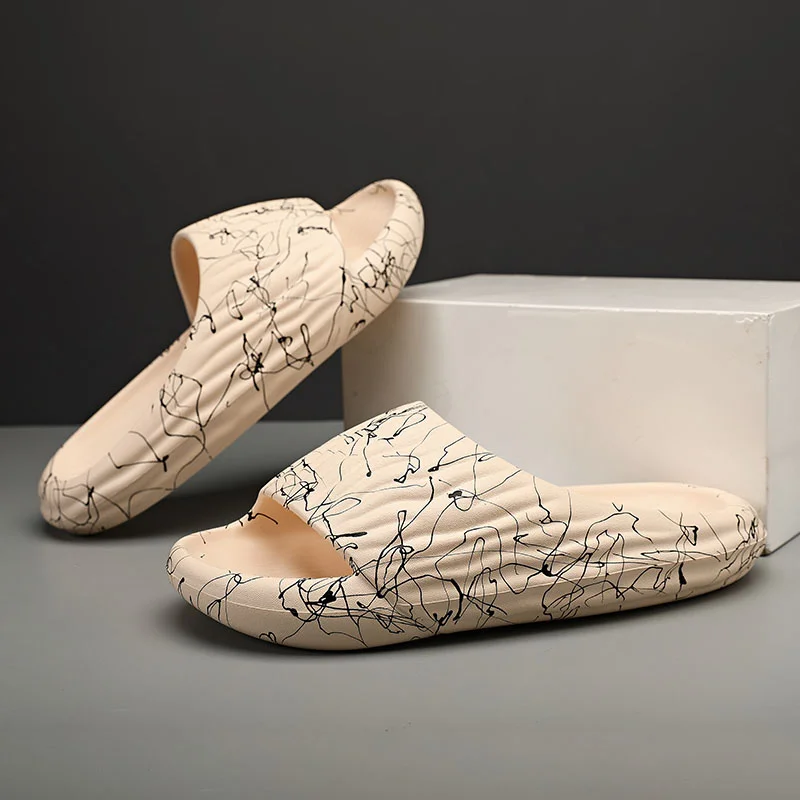 Slip Slippers for Men Non-Slip With Thick Sole Soft Foam Sliders Slip Comfy Slipper for Indoor  Outdoor_voghion.com