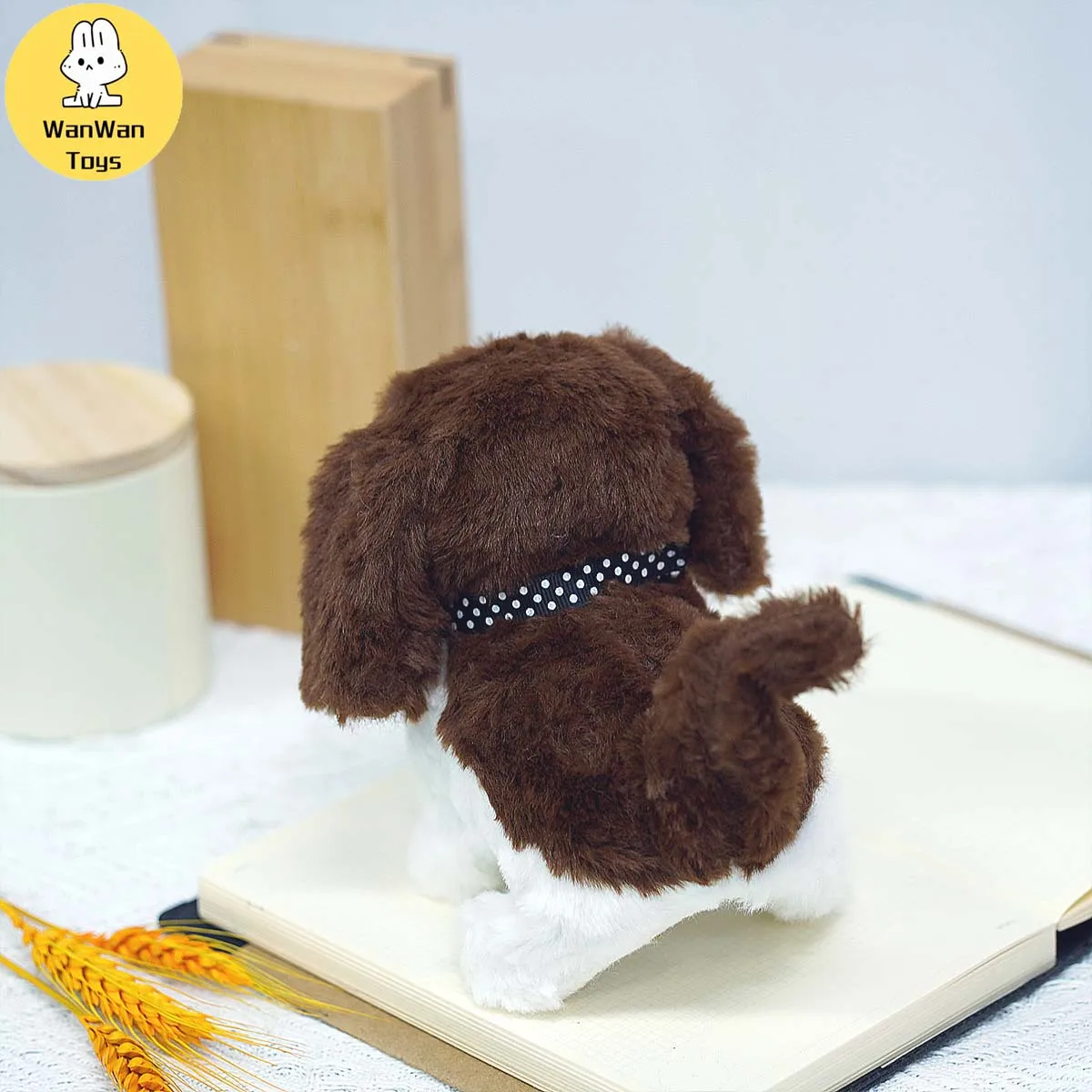 Cute Soft Electric Puppy Brown Pink Gray Puppy Children's Educational Puzzle Universal Birthday Gift For Boys And Girls Children 2