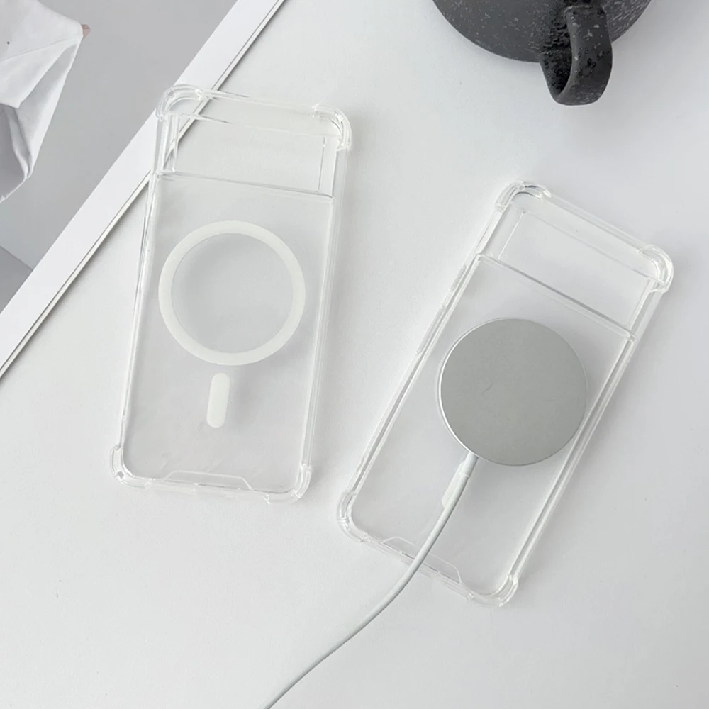Clear Magnetic Phone Case with Magsafe Wireless Charging and Acrylic Protection
