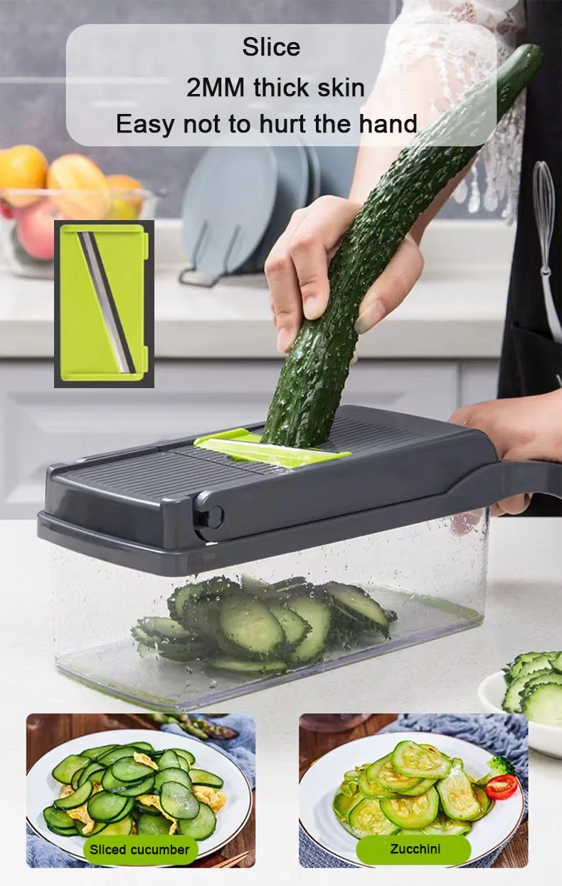 Coupe-oignon En Acier Inoxydable - Support + Fourchette + Trancheuse - Multifonction Pour Viande Et Légumes