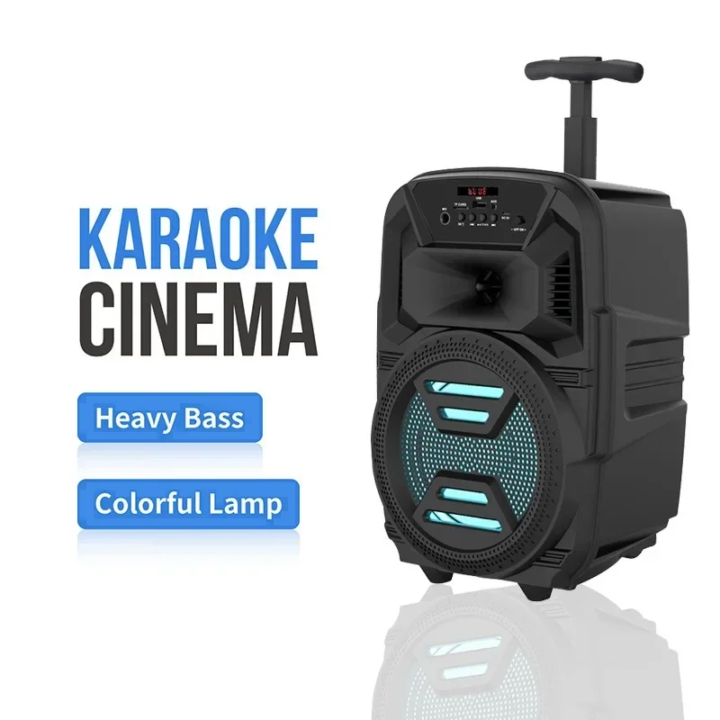 

60W Bluetooth Speaker High-power Karaoke Home Party Outdoor Portable Wireless Column Microphone Remote Control Caixa De Som