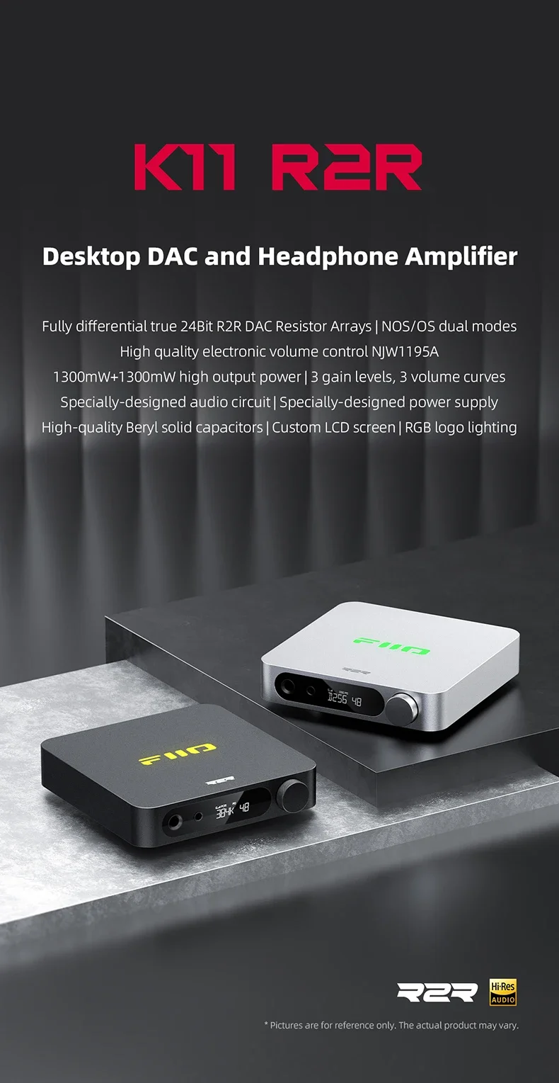 FiiO K11 R2R HIFI デスク DAC ヘッドフォンアンプ HI-RES ホーム 