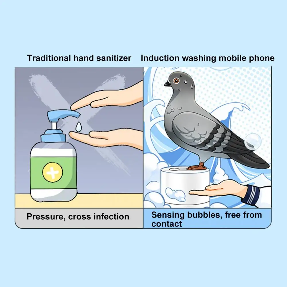 Touchless Foam Dispenser Automatic Induction Soap Dispenser for Pigeon Shape Hygienic Fine