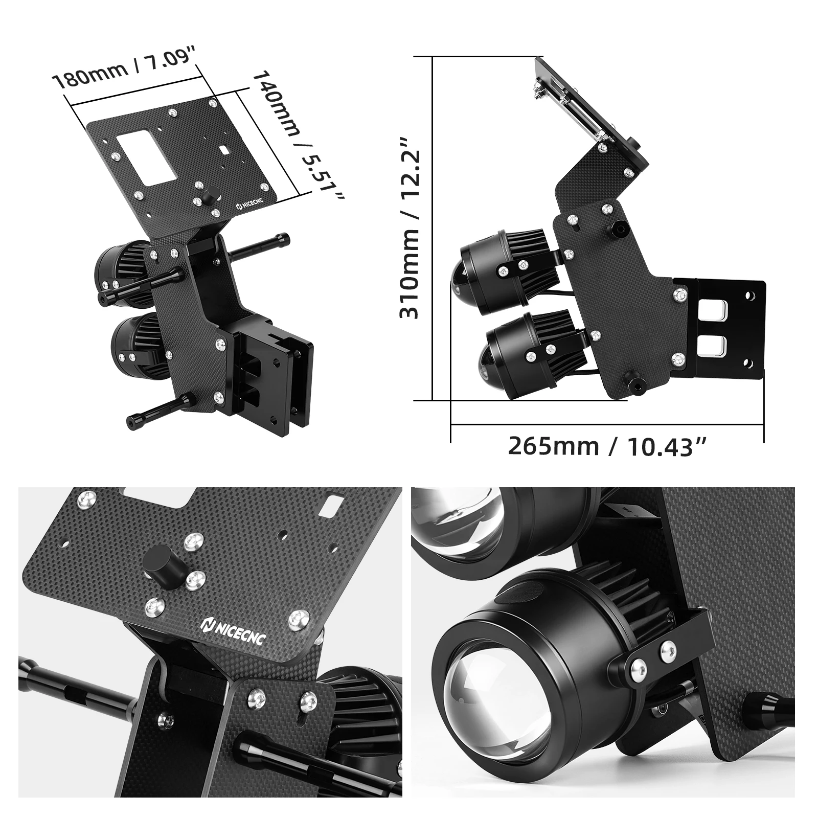 NICECNC Verstellbares Rallye-Kit für Yamaha Tenere 700 T700 2019-2024 Tenere 700 2024 2023 2022 2021 2020 Tenere 700 Zubehör – Detail 2