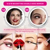 8inch 10X Magnifying LED Makeup Mirror with 3 Color Light Touch Switch Double Side USB Charging Desktop Vanity Cosmetic Mirror 2