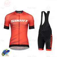Summer  Men Team Cycling Jersey Set Breathable Outdoor Riding Bike Uniform Quick Drying Ciclismo Manica Corta Ropa Ciclismo 2