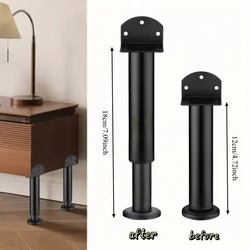 Durable Adjustable Metal Furniture Support Legs (12 - 18CM black 4pcs)