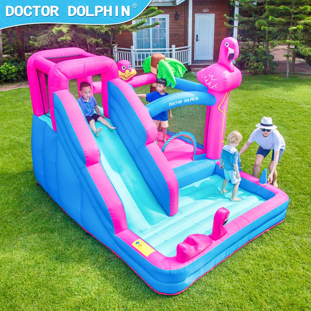 

Doctor Dolphin Customization Flamingo Climbing Ring Cheap Bounce House Jumping Castle Bouncing Castle Kids
