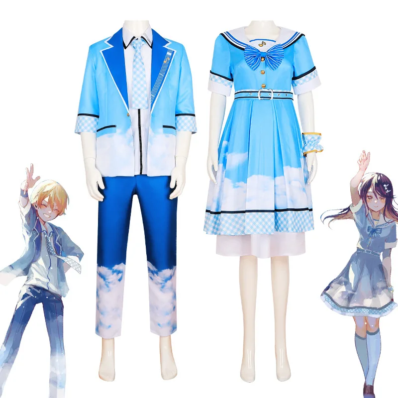 

Azusawa Kohane Tenma Tsukasa Cosplay Costumes Suit Game Uniforms Sailor Clothing Coat Shirt Pants Project Sekai Colorful Stage