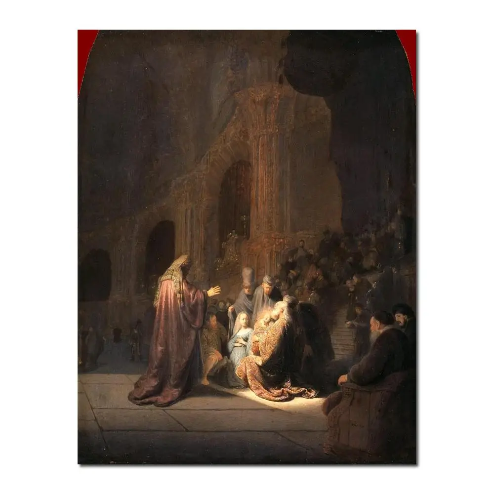 

Post-Impressionism Portrait painting Simeon in the Temple Rembrandt van Rijn artworks High quality Hand painted