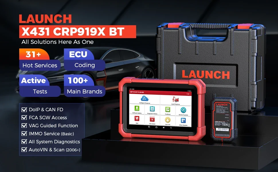 Neue LAUNCH X431 CRP919X BT OBD2 Scanner Automotive Diagnose Werkzeuge Auto CANFD DOIP ECU Codierung Professionelle Scan – Detail 1