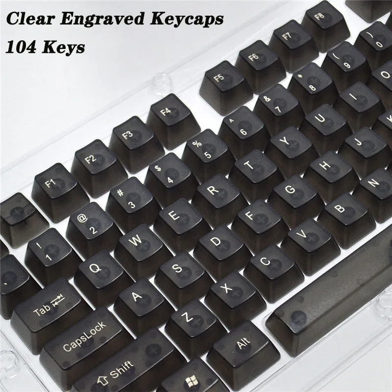 soft keyboard for pc 104 Keys Transparent ABS Keycaps Mechanical Keyboard OEM Profile Non-Engraved Backlight RGB Custom Blank Clear Key cap Mx Switch pc world keyboards