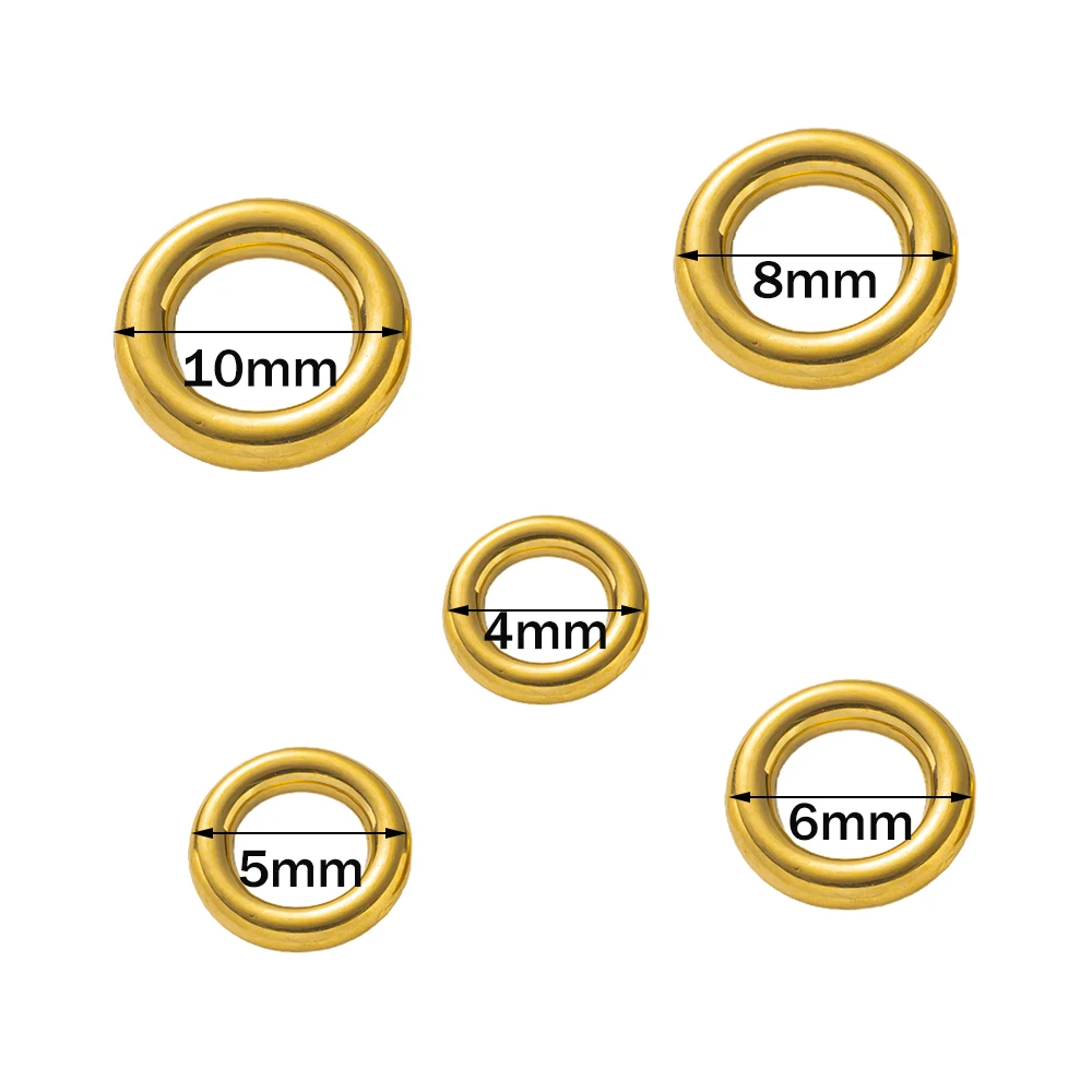 20 Stücke Edelstahl Gold Geschlossen Gelötet Runde Biegeringe Kreis Ring DIY Halskette Ohrringe Schmuck Machen Liefert Zubehör – Detail 1