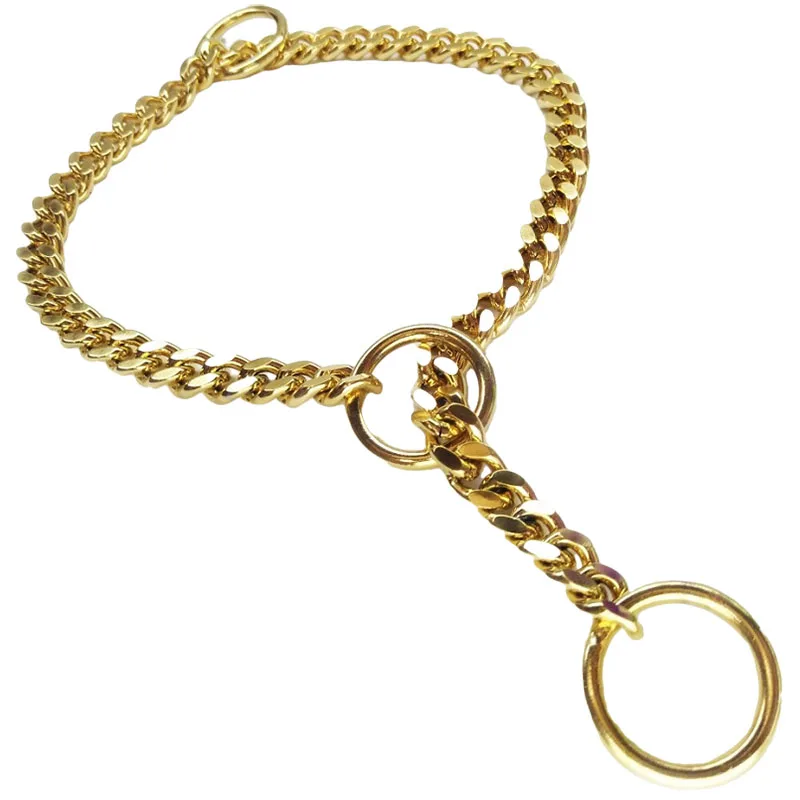 Dog Collar P Chain Pet 3.0mm Neck Metal Training Lead Leash AliExpress