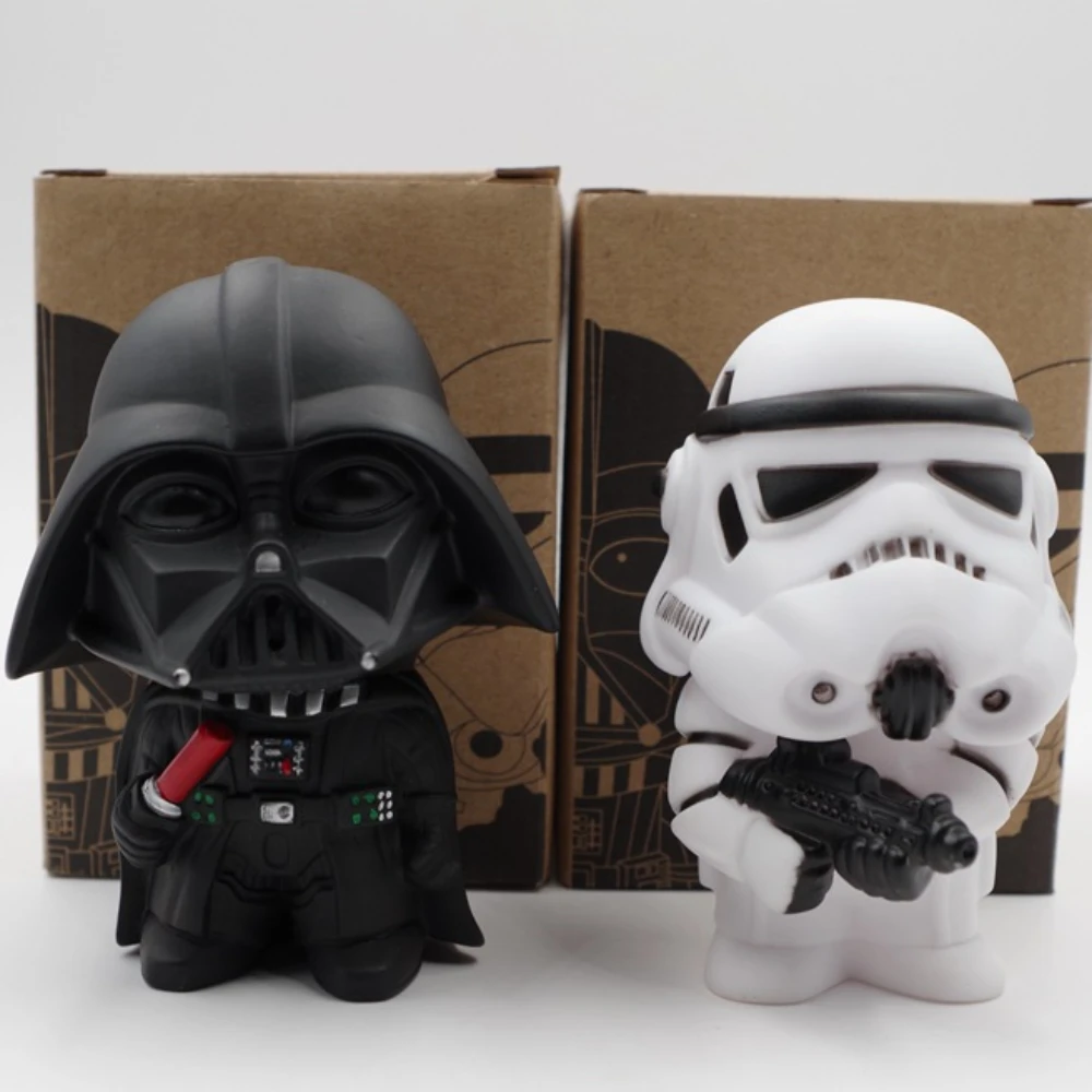 Hot Toys Star Wars Cartoon Q Version Darth Vader Baby Yoda Dolls Figure Giocattolo Per Bambini Regalo Decorazione Dell'Automobile Action Figures