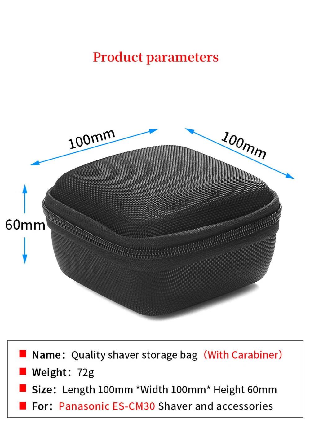 Hard EVA Carrying Case for Panasonic ES-CM30 Razor Storage Bag Men's Electric Shaver Portable Travel Box