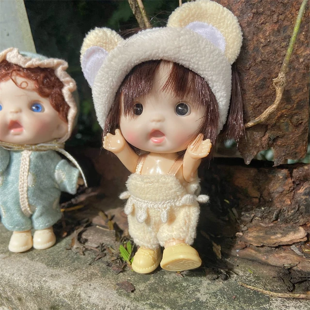 Mini BJD Dolls for Girls OB11 10cm Doll Clothes Cute Surprise Toys Kawaii Face Bjd Doll Full Set Toy for Kids Xmas Gifts Boneca 5