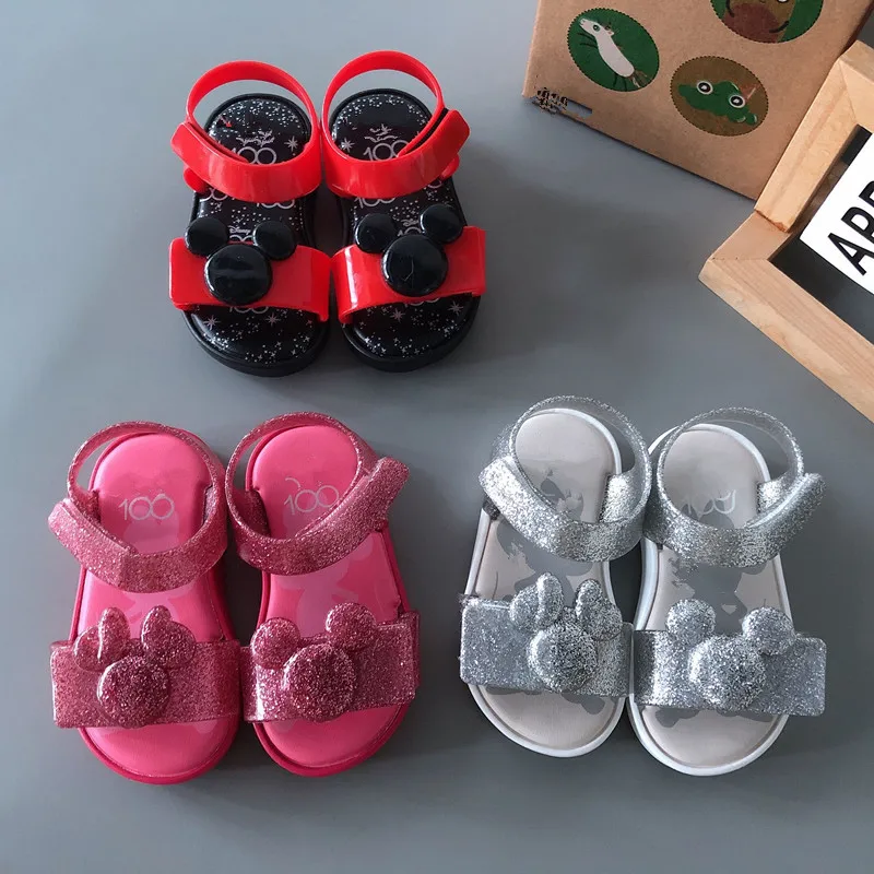 

Новинка 2024, детские сандалии Melisa, повседневные милые желейные туфли для девочек, летняя пляжная обувь с мягкой подошвой