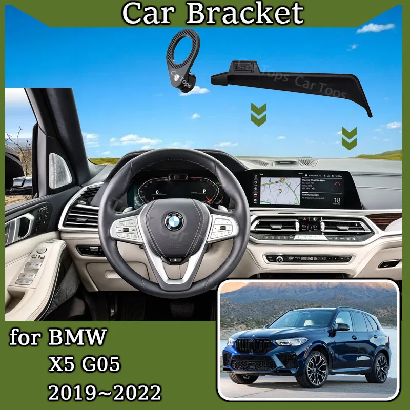 Car Mount Mobile Phone Holder MagSafe Magnetic Bracket Gravity Stand Auto Accessories For BMW X5 G05
