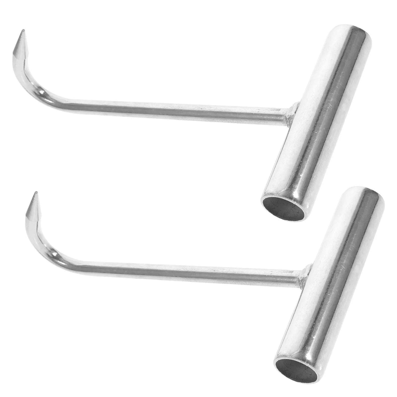 

T-hook Meat Hooks T-shaped Butcher Hanger Pork Lifting Flipper for Hanging Cooking Food Scraper Tool