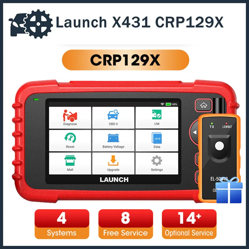 

Считыватель кодов Launch X431 CRP129X OBD2, диагностические инструменты для двигателя ABS SRS AT Oil SAS EPB TPMS Reset Creader129X OBDII launch