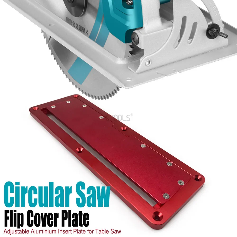 Electric Circular Saw Flip Cover Adjustable 45 Degree Table Saw Embedded Cover Plate Router Table Insert Plate Woodworking Tool