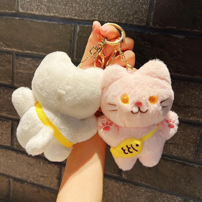 Cartoon Cat Handmade Wood Carving Handicraft Gift Cute Orange cat Tanuki  Puppet cat Siamese cat Keychain Bag pendant Anime Pop - AliExpress