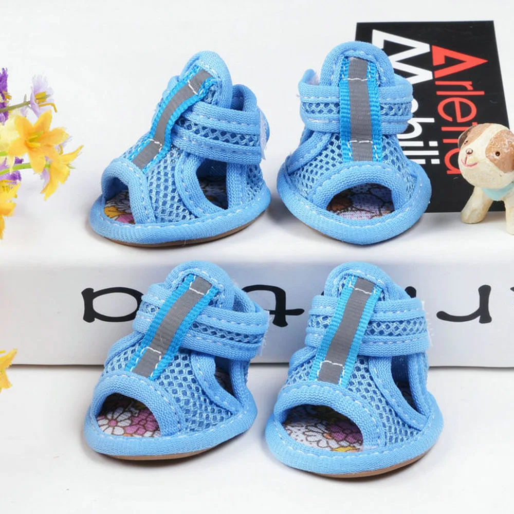 Title 2, Dog Shoes Pet Boots Breathable Soft Mesh Dog Sa...
