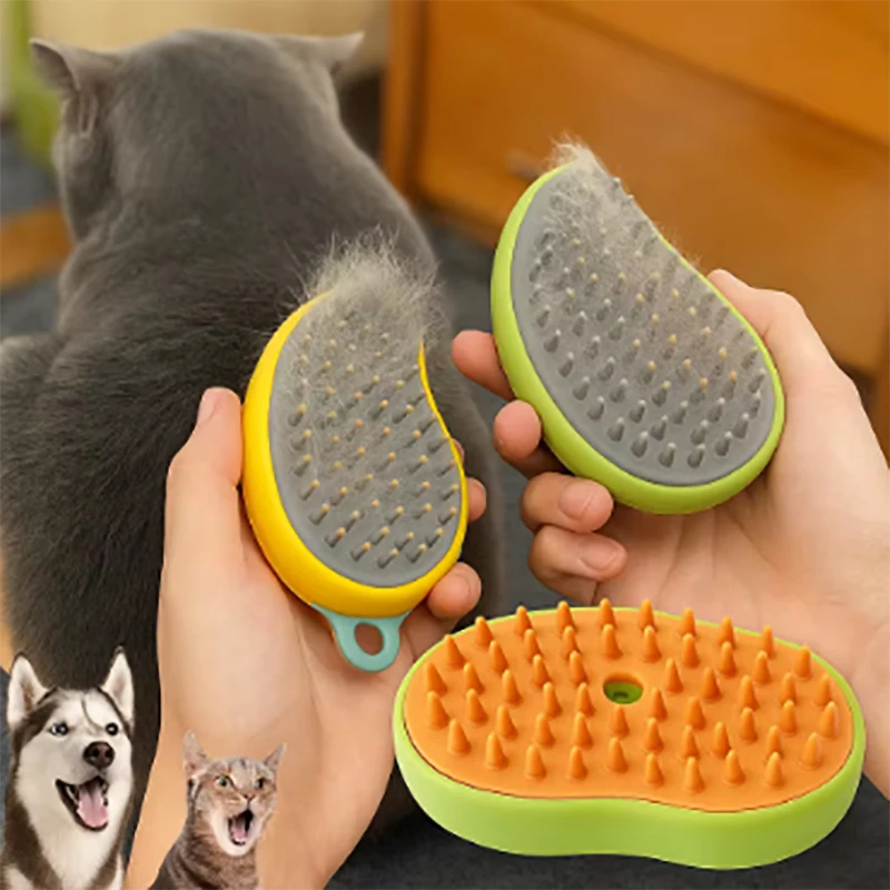 3-in-1 Electric Steam Pet Brush 1