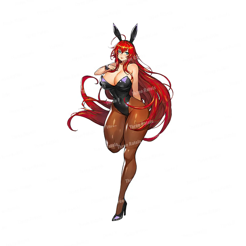Tre Ratels Cdm383 High School Dc30D Rias Gremory Rabbit Ear Girl Adesivo Anime Personalizzato Per La Decorazione Domestica Decalcomanie Per Laptop