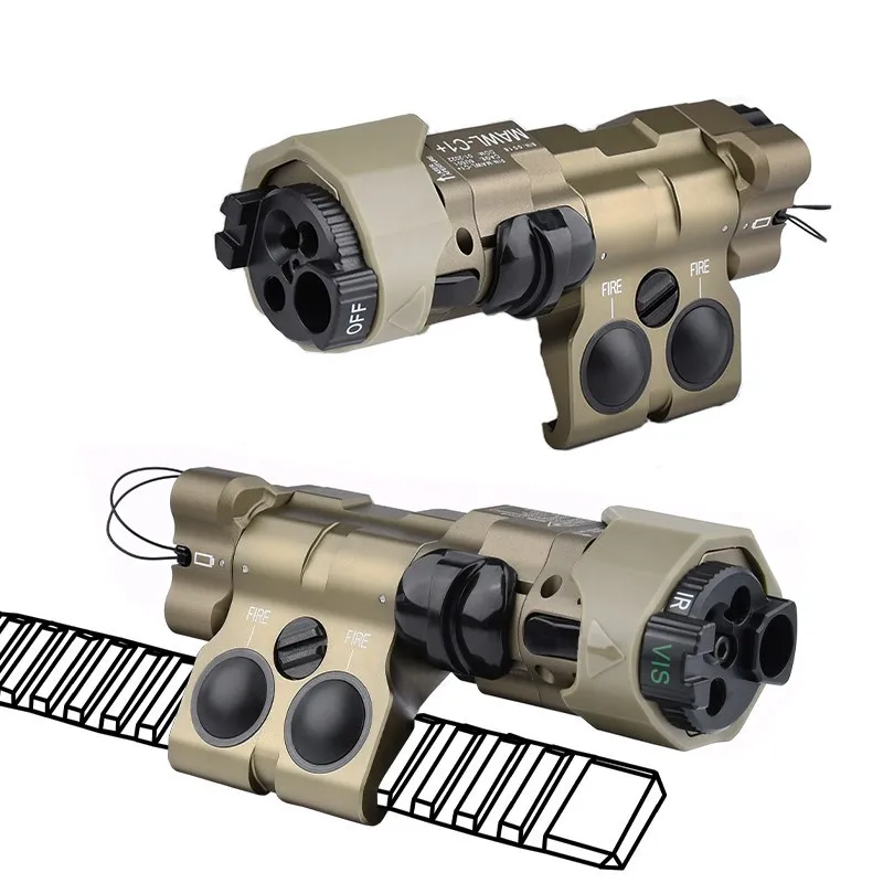 Airsoft MAWL-C1 Laser IR Night Upgraded Metal Red Green Blue Laser Flashlight Aiming Weapon Hunting White LED Scout Lamp