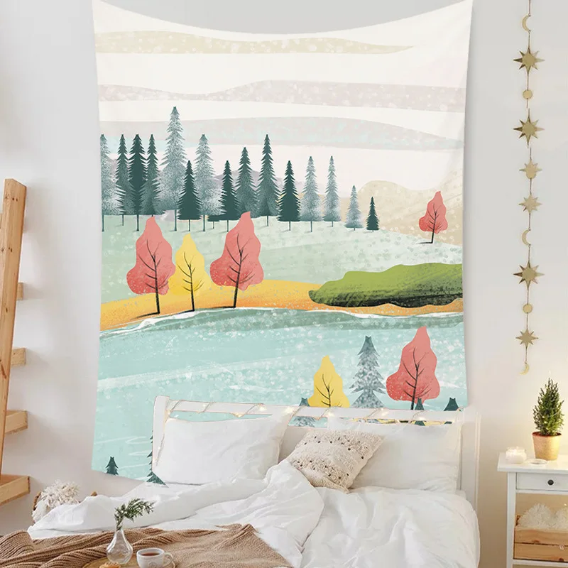 

Creative And Beautiful Scenery Tapestry 3D Printed Wall Tapestry Rectangular Home Decor Wall Hanging Home Decoration 04