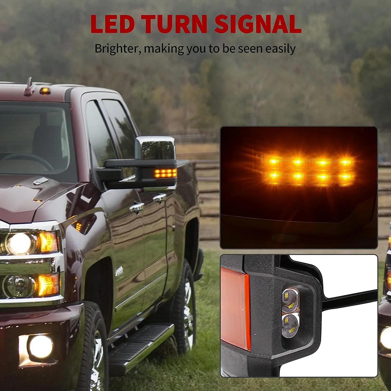 Driver Side Tow Mirror For 2007-2013 Silverado 1500 Turn Signal Power Heated - Foto 7